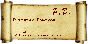 Putterer Domokos névjegykártya